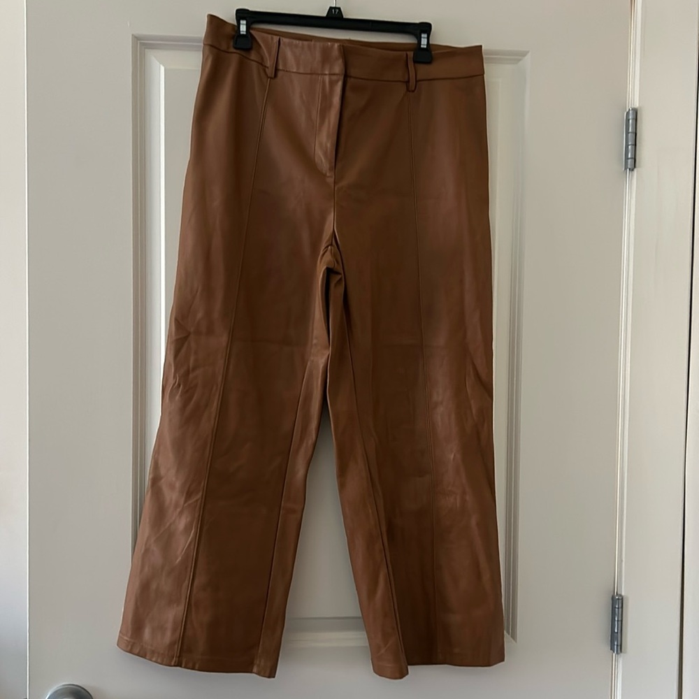 Faux leather pants
